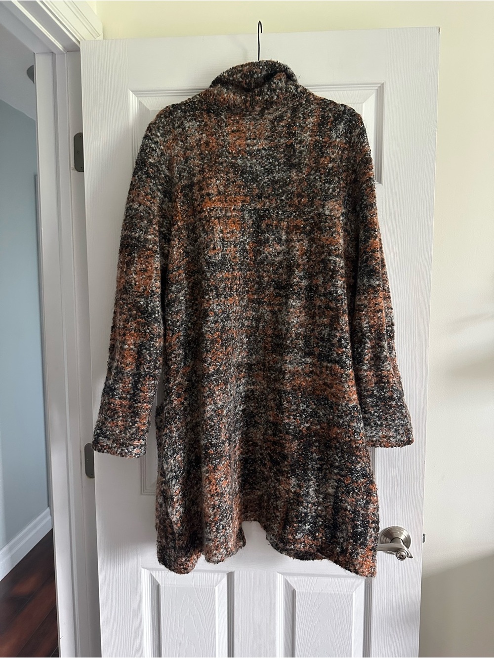 Size XXL TerraWare Women’s Wool Blend Boucle Open Front Cardigan Sweater - Picture 3 of 6